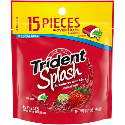 Strawberry w/Lime<br />
Sugar Free Gum