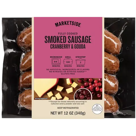 Fully Cooked Cranberry & Gouda <br />
Smoked Sausage