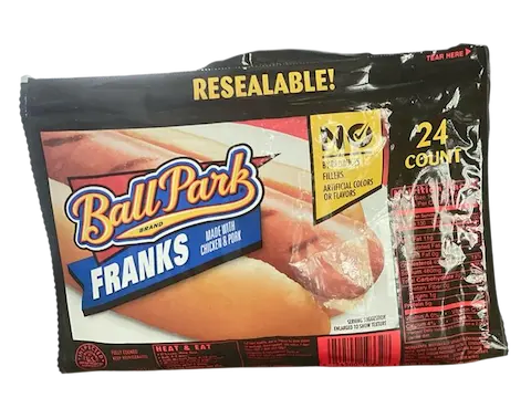 Chicken & Pork Franks in a<br />
Resealable Bag