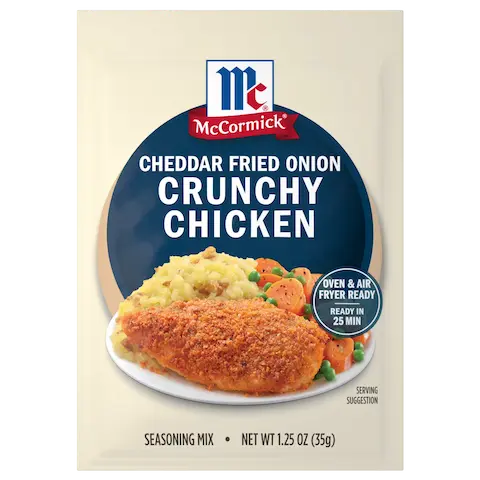 Cheddar Fried Onion<br />
Crunchy Chicken Seasoning Mix
