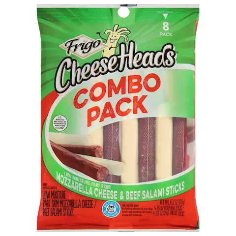 Mozzarella Cheese & <br />
Beef Salami Sticks