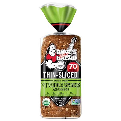 Organic Thin-Sliced<br />
21 Whole Grains and Seeds Bread
