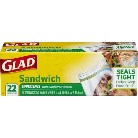 Double Seal Zipper<br />
Sandwich Bags